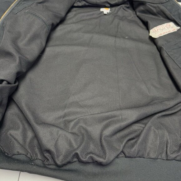 Vintage Carhartt J131 Jacket Mens XL Tall Black Full Zip Thermal Lined USA - Picture 7 of 12